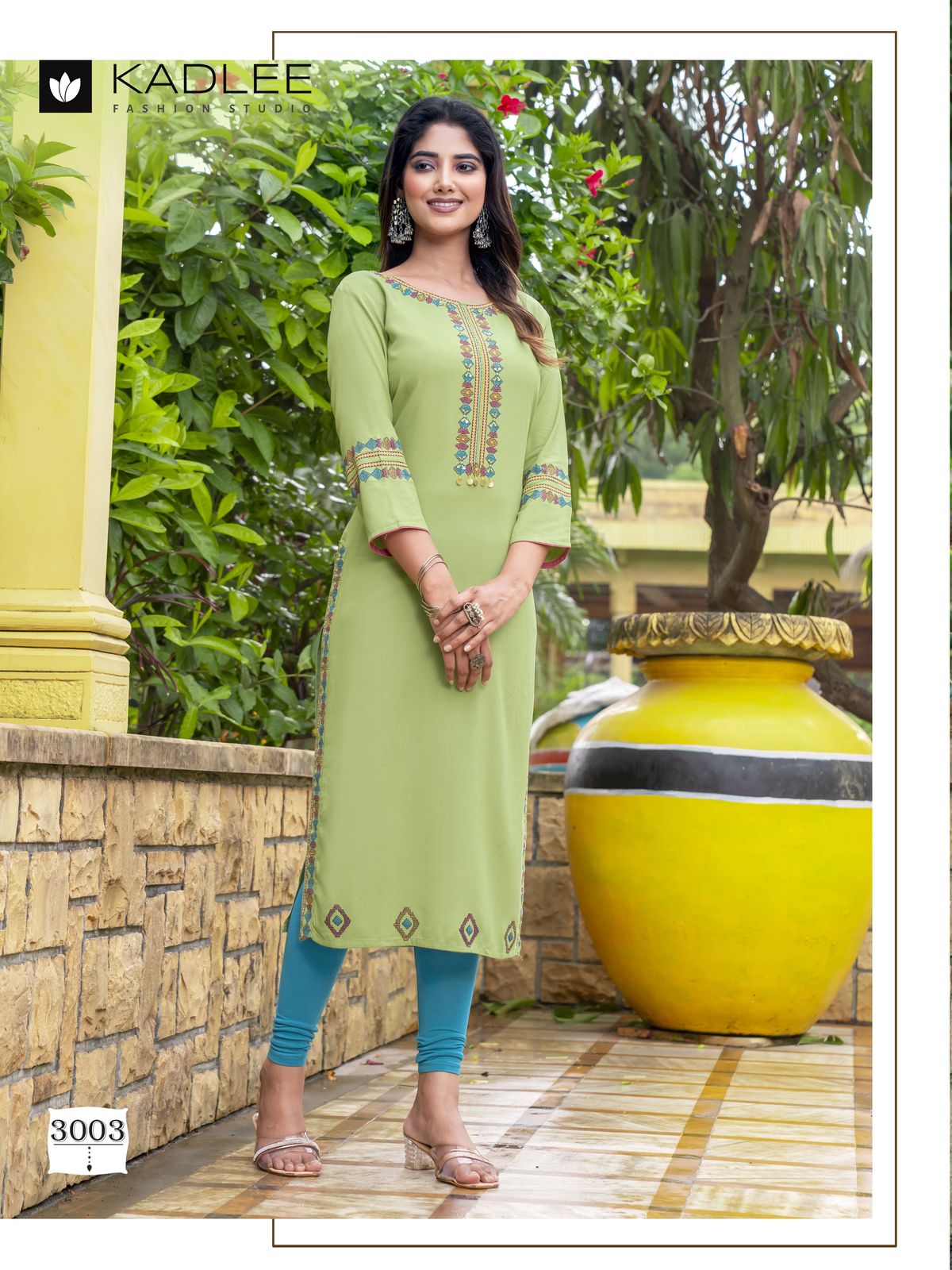 Chanchal By Kadlee Rayon Embroidery Kurti Bottom With Dupatta Orders In India